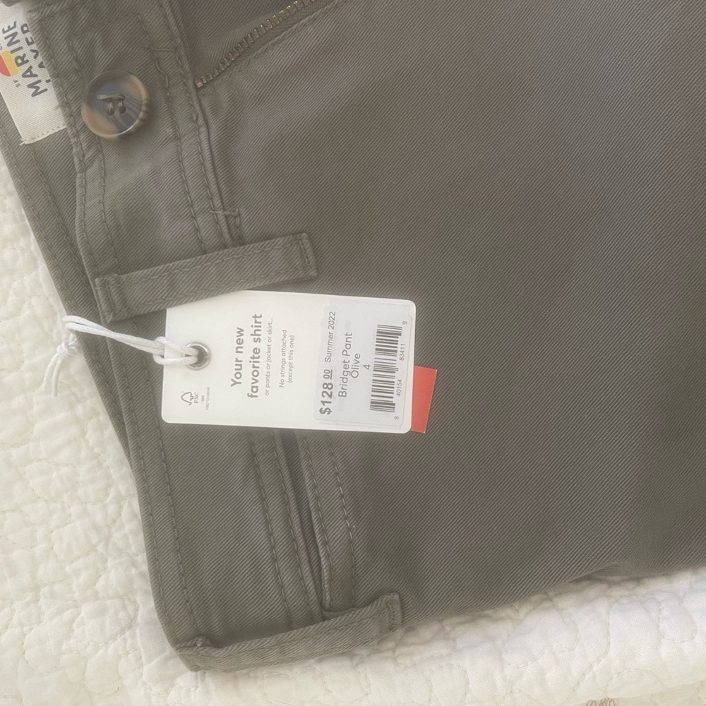Marine Layer Bridget Pant size 4 olive color